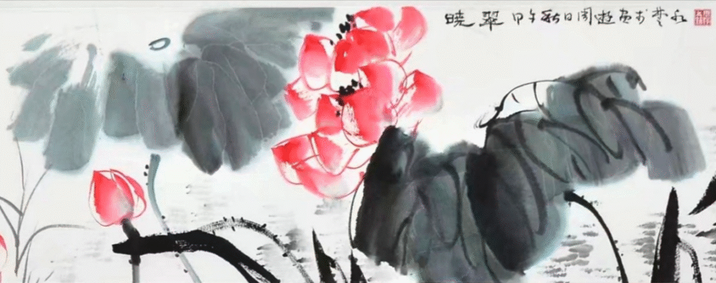 生宣作畫墨暈開有層次感覺很美