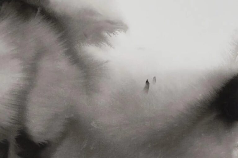 宣紙上寫字洇墨